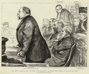 The Panama Scandals in Paris, the Trial of the Directors of the Panama Canal Company, at the Palais de Justice